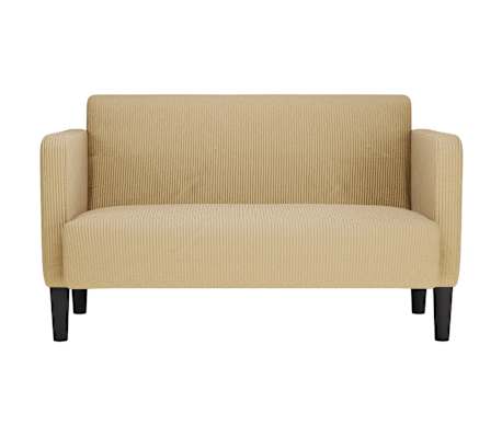 vidaXL Canap&eacute; causeuse gris-vert 109 cm tissu velours c&ocirc;tel&eacute;