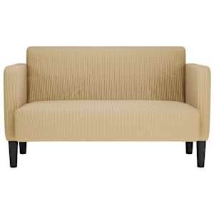 vidaXL Canap&eacute; causeuse gris-vert 109 cm tissu velours c&ocirc;tel&eacute;