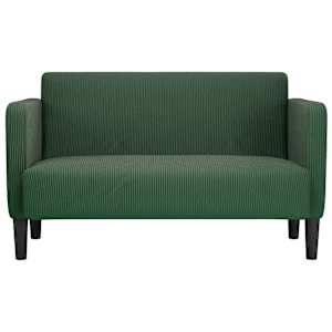 Loveseat Sofa tmavě zelená 109 cm manšestrová tkanina - obrázek 3