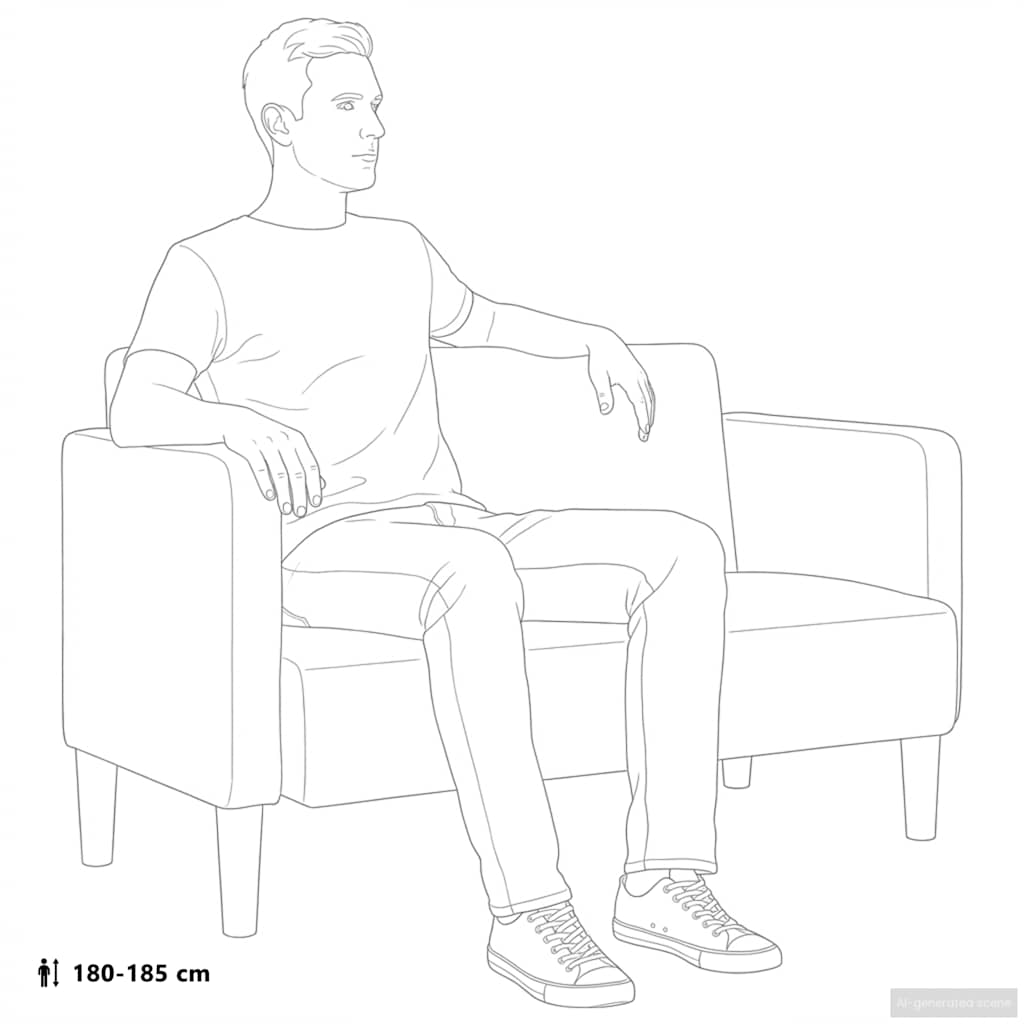 Zweisitzer-Sofa Hellgelb 109 cm Cordstoff – Ansicht 9