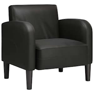 vidaXL Diivantool k&auml;etugedega Must 54 cm Kunstnahk