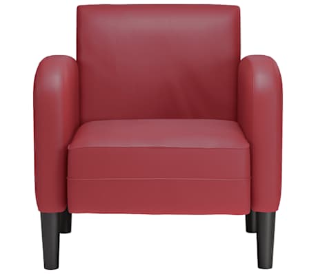 vidaXL Fauteuil met armleuningen 54 cm kunstleer wijnrood