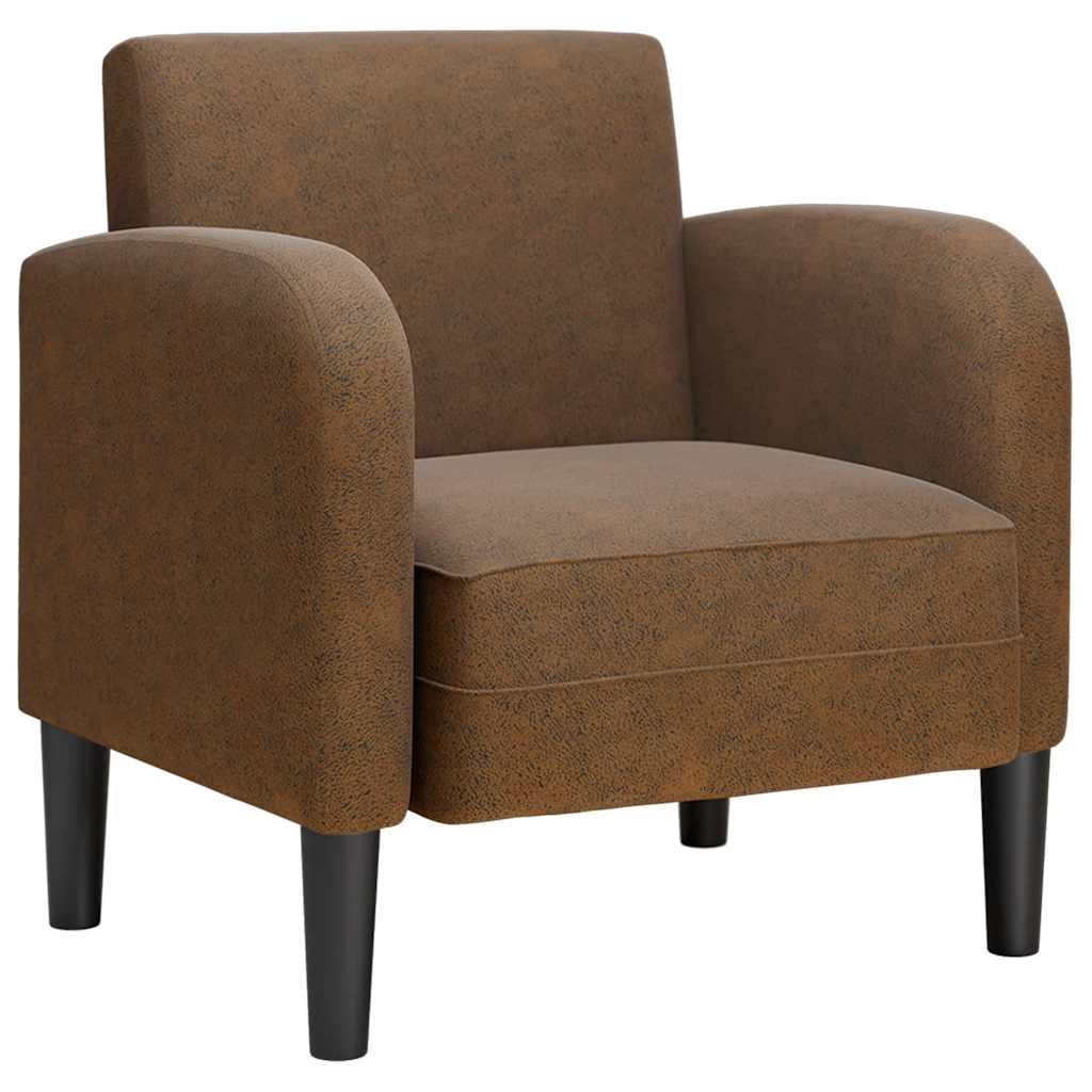 Thumbnail - vidaXL Sessel mit Armlehnen Braun 54 cm Kunstleder