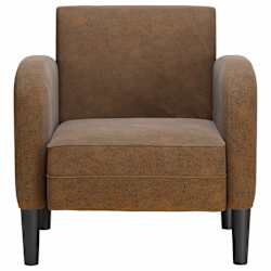 vidaXL Sessel mit Armlehnen Braun 54 cm Kunstleder