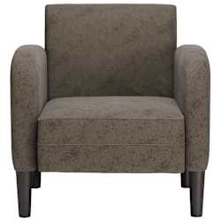 vidaXL Fauteuil met armleuningen 54 cm kunstleer donkergrijs