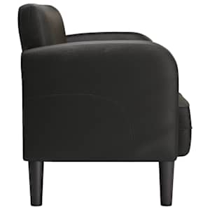 Loveseat Sofa černá 110 cm umělá kůže - obrázek 4