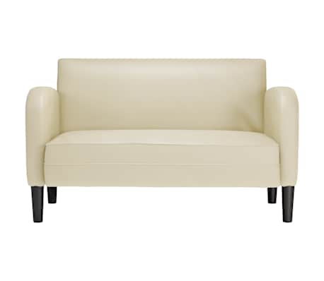 vidaXL Divano Divanetto Crema 110 cm in Similpelle
