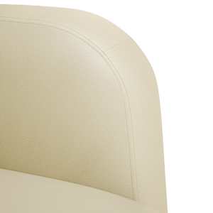 Loveseat Sofa krémová 110 cm umělá kůže - obrázek 6