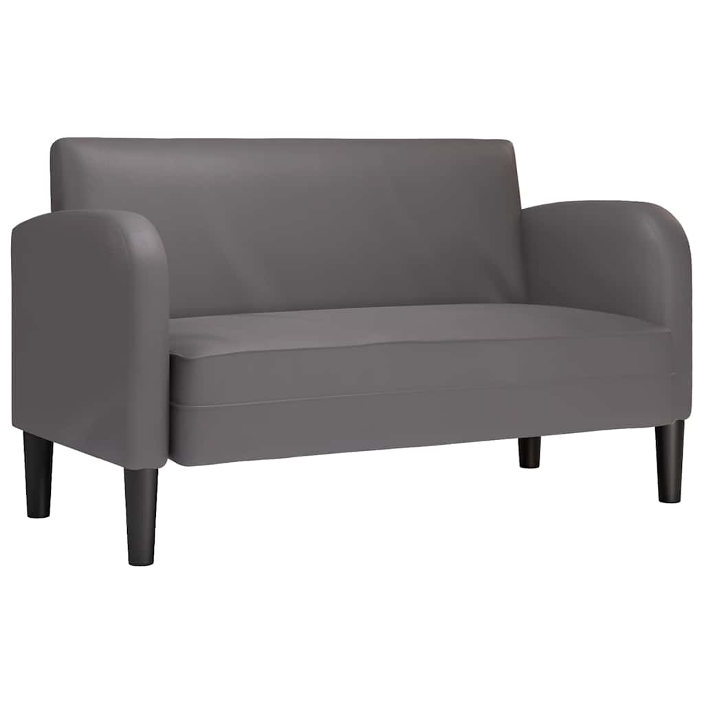 vidaXL Loveseat pohovka sivá 110 cm umelá koža