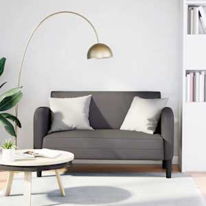 Loveseat kavč siva 110 cm umetno usnje