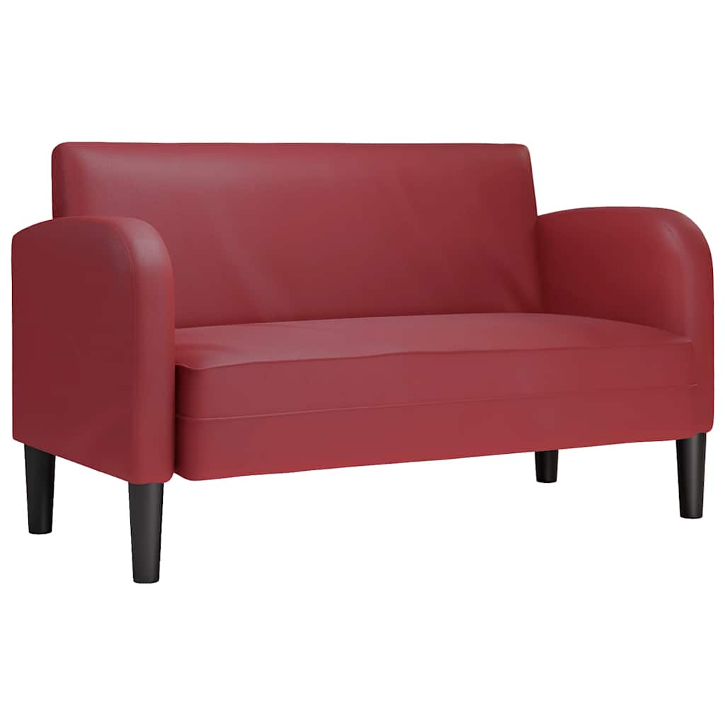 vidaXL Loveseat bank 110 cm kunstleer wijnrood, foto 3