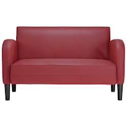vidaXL Sof&aacute; Loveseat rojo vino 110 cm cuero sint&eacute;tica