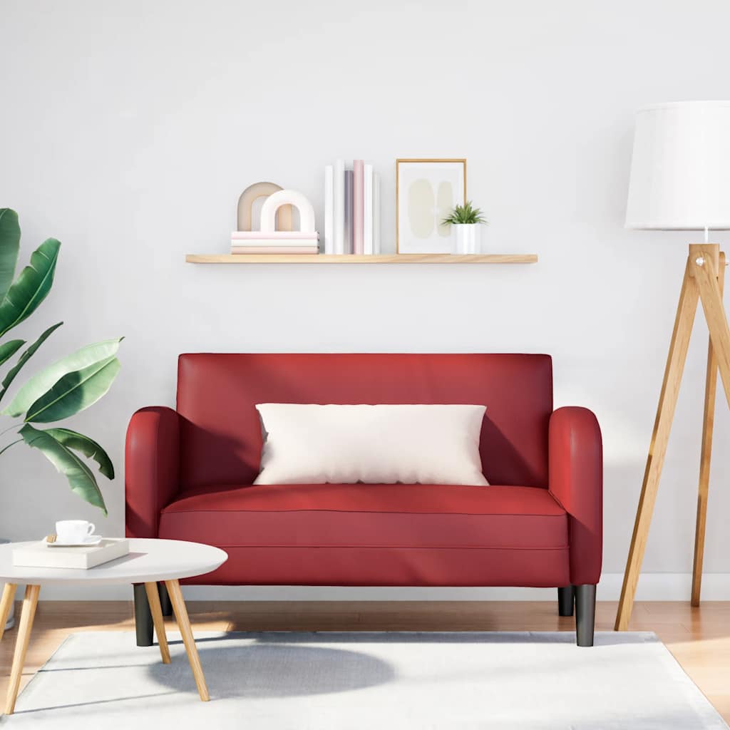 vidaXL Canapea cu rădăcină roșu vin 110 cm piele artificială