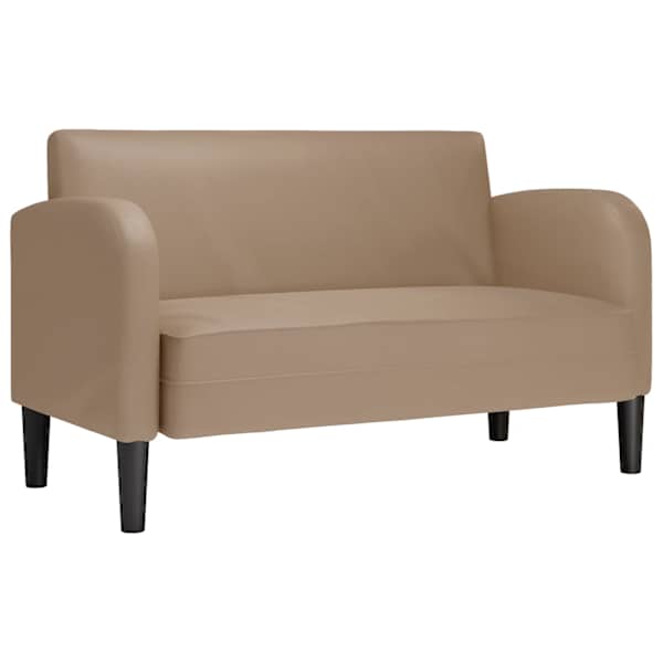 vidaXL istme diivan, cappuccino, 110 cm, kunstnahk