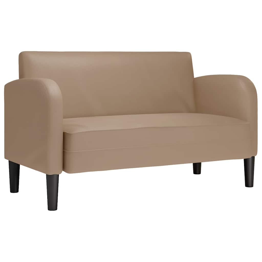 vidaXL Loveseat pohovka kapučínová 110 cm umelá koža