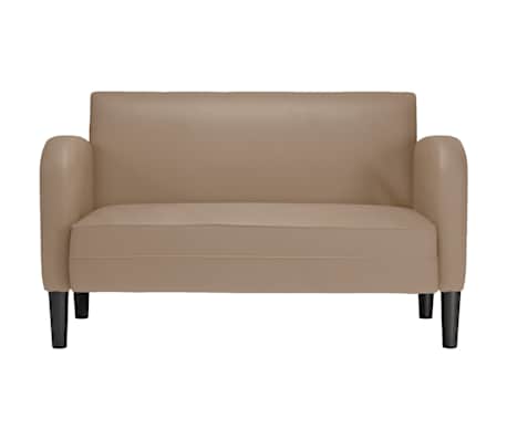 vidaXL Καναπές Loveseat Καπουτσίνο 110 εκ. Συνθετικό δέρμα