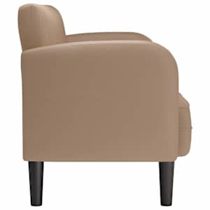 Loveseat Sofa Cappuccino 110 cm umělá kůže - obrázek 4