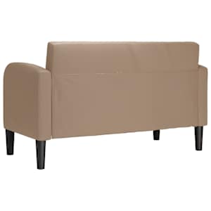 Loveseat Sofa Cappuccino 110 cm umělá kůže - obrázek 5