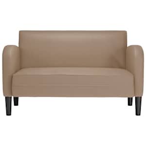 vidaXL Καναπές Loveseat Καπουτσίνο 110 εκ. Συνθετικό δέρμα