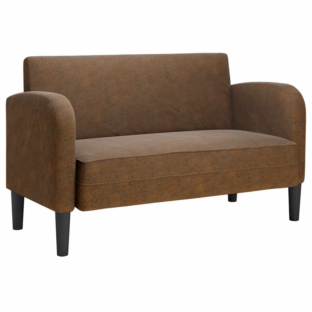 vidaXL Loveseat pohovka hnedá 110 cm umelá koža