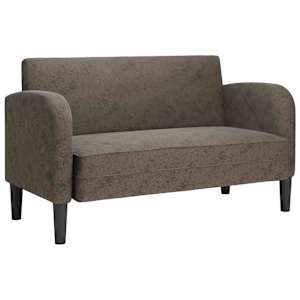 Loveseat Sofa tmavě šedá 110 cm umělá kůže - obrázek 2