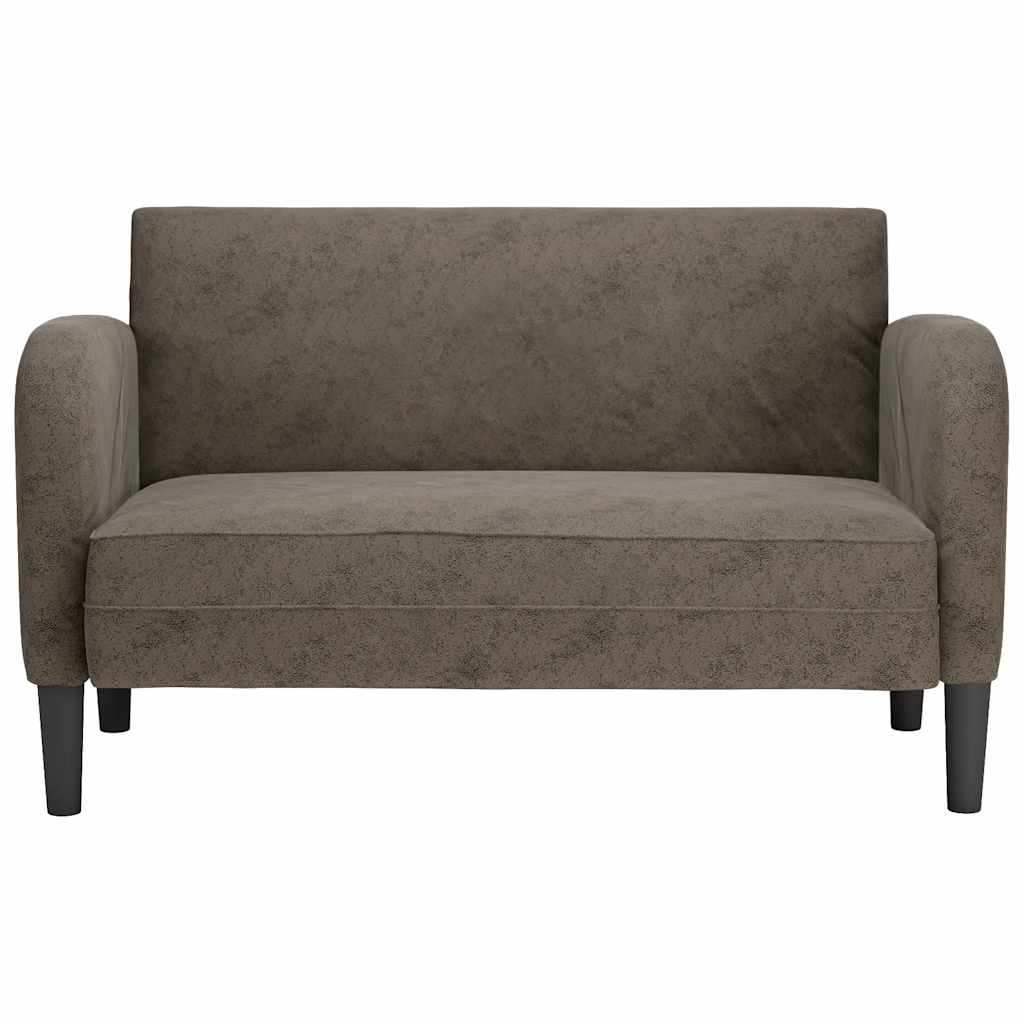 vidaXL Loveseat bank 110 cm kunstleer donkergrijs afbeelding