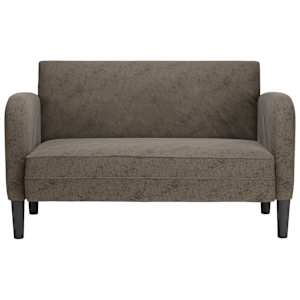 Loveseat Sofa tmavě šedá 110 cm umělá kůže - obrázek 3