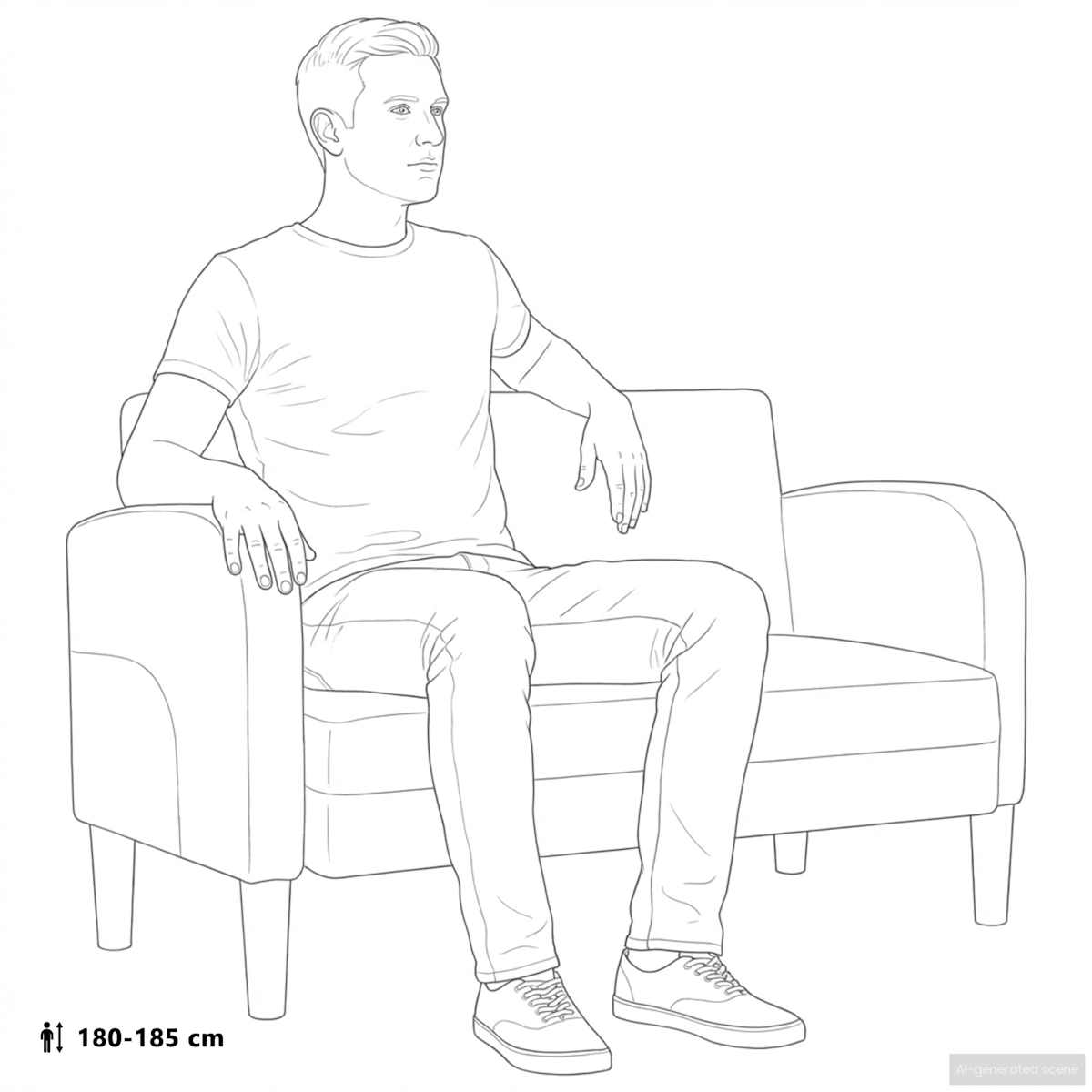 Elskovssofa 110 cm kunstlæder - Billede 9