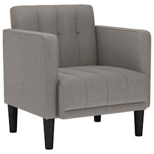 Rozkládací křeslo s područkami, taupe, 53 cm, látka - obrázek 2