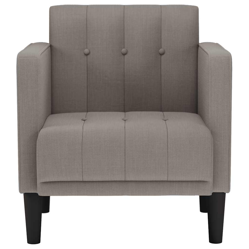 Thumbnail - vidaXL Sessel mit Armlehnen Taupe 53 cm Stoff