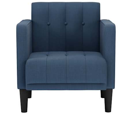 vidaXL Canapea Scaun cu cotiere, albastru, 53 cm, textil