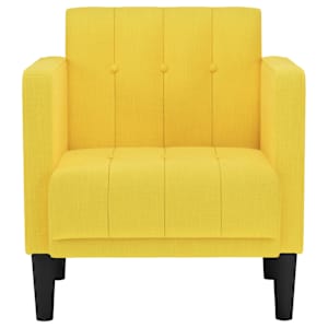 Rozkládací křeslo s područkami, světle žluté, 53 cm, látka - obrázek 3