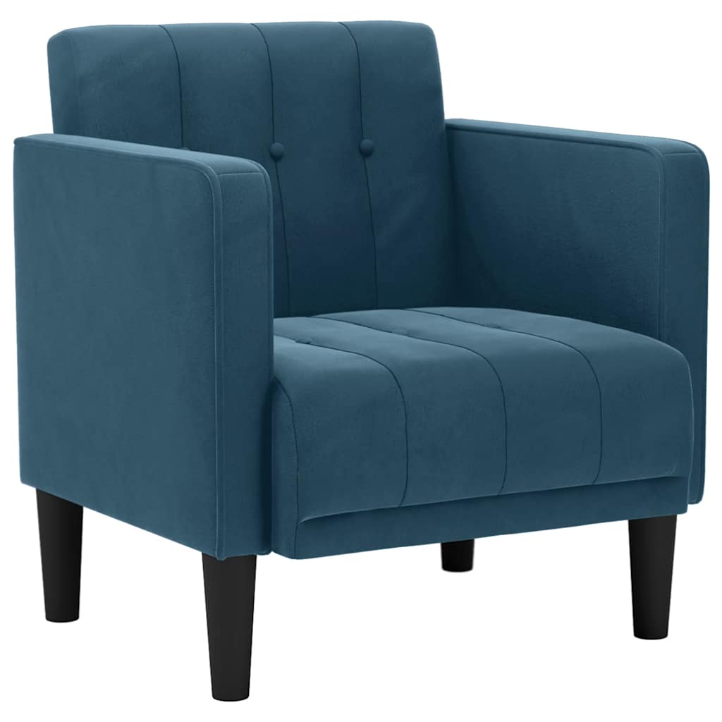 Thumbnail - vidaXL Sessel mit Armlehnen Blau 53 cm Samt