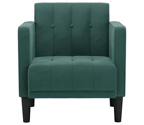 vidaXL Canapea scaun cu cotiere, verde &icirc;nchis, 53 cm, catifea