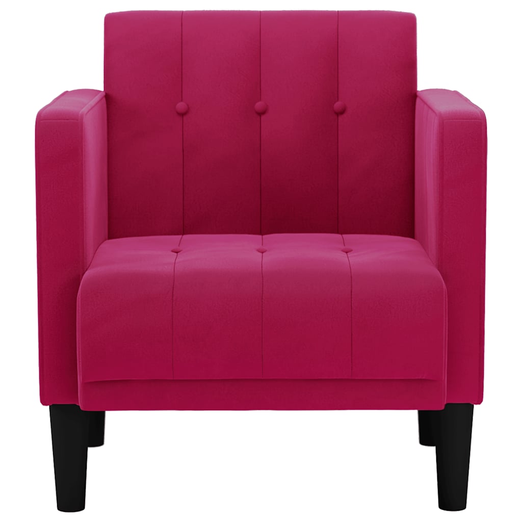 Thumbnail - vidaXL Sessel mit Armlehnen Weinrot 53 cm Samt