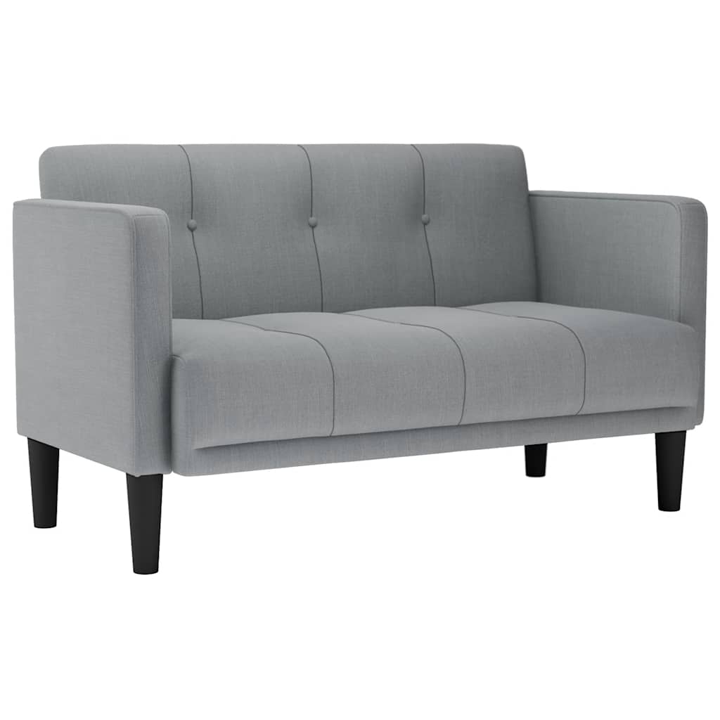 vidaXL Loveseat Sofa světle šedá 111 cm textil