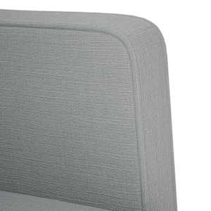 Loveseat Sofa světle šedá 111 cm textil - obrázek 6