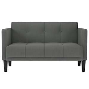 Loveseat Sofa tmavě šedá 111 cm textil - obrázek 3
