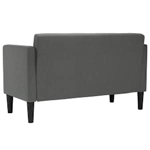 Loveseat Sofa tmavě šedá 111 cm textil - obrázek 4