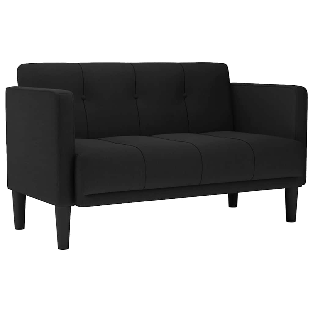 vidaXL Loveseat Sofa černá 111 cm textil