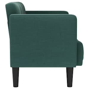 Loveseat Sofa tmavě zelená 111 cm textil - obrázek 5