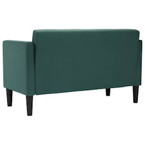 Loveseat Sofa tmavě zelená 111 cm textil - obrázek 4