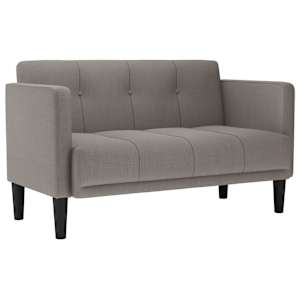 Loveseat Sofa taupe 111 cm textil - obrázek 2