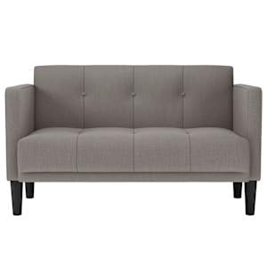 Loveseat Sofa taupe 111 cm textil - obrázek 3