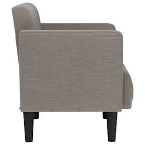 Loveseat Sofa taupe 111 cm textil - obrázek 4