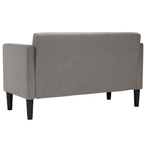 Loveseat Sofa taupe 111 cm textil - obrázek 5