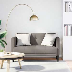 Loveseat Sofa taupe 111 cm textil - obrázek 1