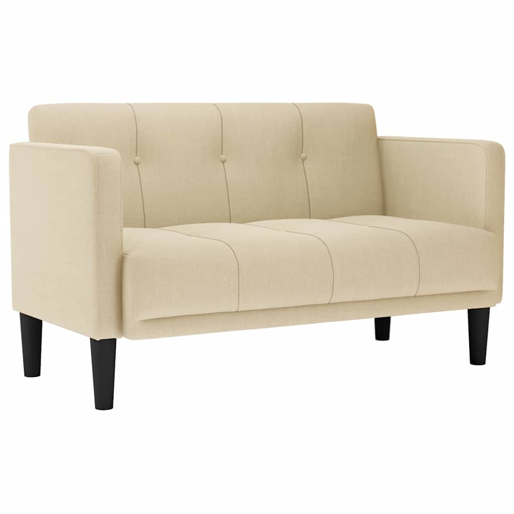 vidaXL Loveseat Bank Crème 111 cm Stof, foto 3