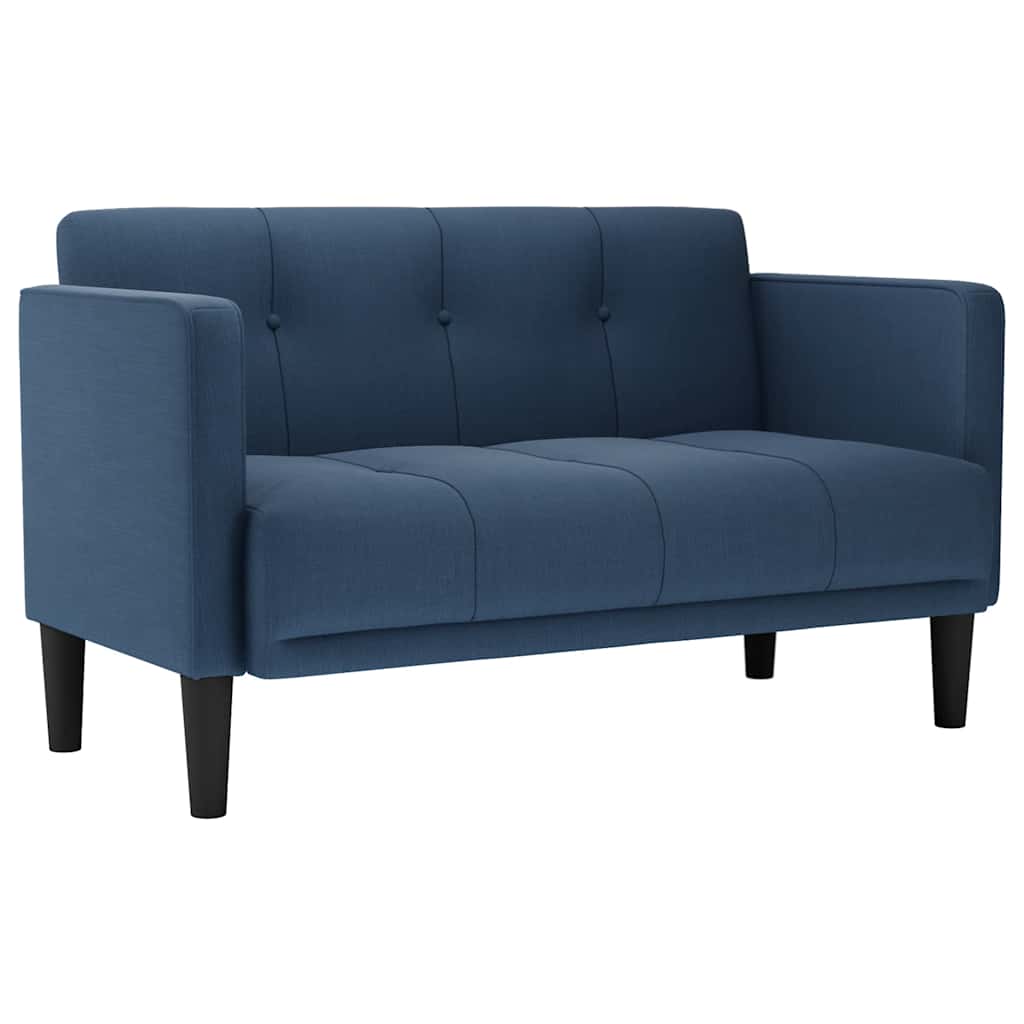 vidaXL Loveseat Sofa modrá 111 cm textil