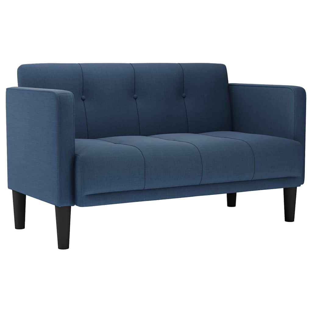 vidaXL Loveseat bank blauw 111 cm stof, foto 3
